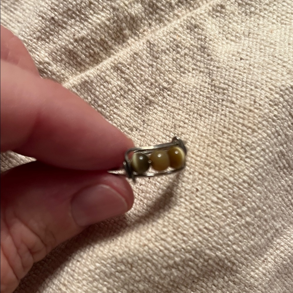 Elegant Silver and Gold Bead Ring